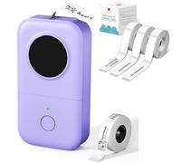 Phomemo D30 Etichettatrice - Mini Bluetooth Etichettatrice etichette adesive Termica con 3 rotoli di etichette bianche 12×40 mm e 1 rotolo di etichette bianche 12 × 40mm