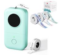 Phomemo D30 Etichettatrice - Mini Bluetooth Etichettatrice etichette adesive Termica con 3 rotoli di etichette color cielo stellato 12×40 mm e 1 rotolo di etichette bianche 12 × 40mm