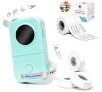 Phomemo D30 Etichettatrice - Mini Bluetooth Etichettatrice etichette adesive Termica con 3 rotoli di etichette bianche 12×30 mm e 3 rotoli di etichette confezione regalo