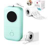 Phomemo D30 Etichettatrice - Mini Bluetooth Etichettatrice etichette adesive Termica con 3 rotoli di etichette bianche 12×30 mm e 1 rotolo di etichette bianche 12 × 40mm