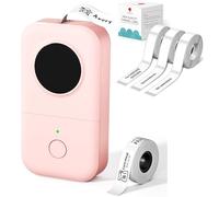 Phomemo D30 Etichettatrice - Mini Bluetooth Etichettatrice etichette adesive Termica con 3 rotoli di etichette bianche 12×40 mm e 1 rotolo di etichette bianche 12 × 40mm