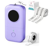 Phomemo D30 Etichettatrice - Mini Bluetooth Etichettatrice etichette adesive Termica con 3 rotoli di etichette trasparenti 14×30 mm e 1 rotolo di etichette bianche 12 × 40mm