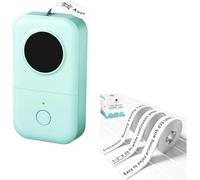 Phomemo D30 Etichettatrice - Mini Bluetooth Etichettatrice etichette adesive Termica con 3 rotoli di etichette in carta continua 15×6 m e 1 rotolo di etichette bianche 12 × 40mm