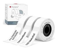 Phomemo D30 Etichette Adesive per l’Organizzazione e la Classificazione dei Documenti - Compatibili con le Stampanti Termiche D30, Q30S, Q30 e Q31, 12mm x 40mm, 3 rotoli, bianco
