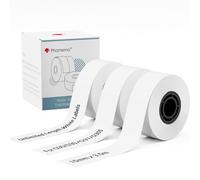 Phomemo D30 Etichette Adesive per l’Organizzazione e la Classificazione dei Documenti - Compatibili con le Stampanti Termiche D30, Q30S, Q30 e Q31, Continuo, 15 mm x 6 m, 3 rotoli, bianco