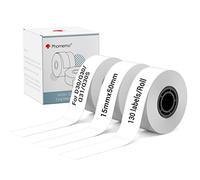 Phomemo D30 Etichette Adesive per l’Organizzazione e la Classificazione dei Documenti - Compatibili con le Stampanti Termiche D30, Q30S, Q30 e Q31, 15mm x 50mm, 3 rotoli, bianco