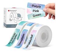 Phomemo D30 Etichette Adesive per l’Organizzazione e la Classificazione dei Documenti - Compatibili con le Stampanti Termiche D30, Q30S, Q30 e Q31, 12mm x 40mm, 3 rotoli, stella del cielo
