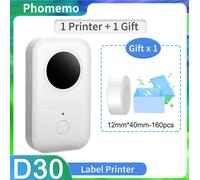 Phomemo D30 Mini Pocket Thermal Label Maker Machine Bluetooth Wireless Printer