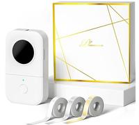 Phomemo D30 Stampante per etichette Bluetooth,etichettatrice per stampante termica per etichette,confezione regalo con 3 rotoli di etichette termiche,facile da usare per casa,scuola,ufficio. Bianco