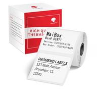 Phomemo Etichetta M110 Etichetta Termica Etichetta Autoadesiva,1.18'' x 1.18'' (30x30mm), Compatibile con stampante per etichette Phommeo M200 M110 M120 M220 M221, 230 etichette/rotolo.