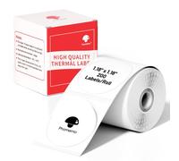 Phomemo Etichetta termica,etichetta autoadesiva rotonda,per Phomemo M110 M120 M220 M221 M108 M102 M100 M150 M250 M260 Etichettatrice,etichetta termica 30x30mm(1,18 "x1,18"),200 etichette/rotolo