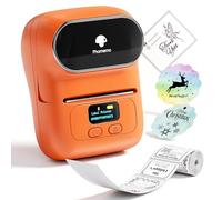 Phomemo Etichettatrice M110 Mini Bluetooth Stampante di Etichette Stampante Termica per Etichette Stampante Portatile, Adatta per Abbigliamento, Supermercati, Vendita al dettaglio, Arancione