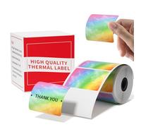 Phomemo Etichette Colorate M110 Etichette quadrate -1.96"x1.96"（50x50mm),Compatibile con Phomemo M110 M120 M220 M221 M200 Stampanti,150 Etichette/rotolo,Etichette Colorate Arcobaleno