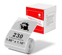 Phomemo Etichette termiche trasparenti, etichette trasparenti per codice QR, targhette per nome, compatibili con stampante per etichette M220, M250, M221, M120, M150, M108, M110, M421, 1 rotolo, 50 x