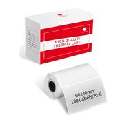 Phomemo Etichette termiche trasparenti per stampante fai da te, codice QR, targhette per nome, compatibili con stampante per etichette M220, M250, M221, M421, 1 rotolo, 60 x 40 mm, 180 etichette