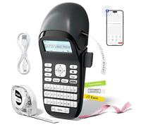 Phomemo LT12 Etichettatrice, Bluetooth Stampante per Etichettatrice Etichette Adesive, Etichettatrici portatile con tastiera QWERTZ Per Casa, L'ufficio,Stampa su Etichette Serie da 3.5 a 12 mm
