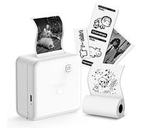 Phomemo M02Pro - Mini stampante termica Bluetooth compatibile con iOS e Android, connessione wireless stampante adesiva portatile per foto retrò, stampa ufficio/casa - Lucky White