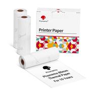 Phomemo M03/M03AS/M04S/M04AS 80mm Carta per Stampante, 3 rotoli di carta termica autoadesiva, nero su bianco per stampante portatile Phomemo M03/M03AS/M04S 80 mm x 3,5 m, 10 anni di conservazione