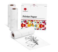 Phomemo M03/M03AS/M04S/M04AS Carta per Stampante 3 pollici, 3 rotoli di carta termica autoadesiva, nero su bianco per stampante portatile Phomemo M03/M03AS/M04S 80 mm x 3,5 m, 2 anni di conservazione