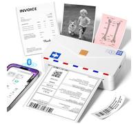 Phomemo M04AS 110mm Mini Stampante Termica - Tascabile Stampante Portatile Bluetooth, Larghezza di Stampa 15/53/80/110mm, 300dpi, Compatibile con iOS e Android, Ideale per Documenti, Appunti, Adesivi