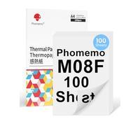 Phomemo M08F Carta Termica Duplex A4, Compatibile Con M08F M08D M832 M832D M833 M834 Q302 Stampanti Termiche A4 210 x 297 mm,100 Fogli