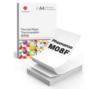 Phomemo M08F - Carta Termica Pieghevole A4, Cmpatibile Con Stampante Termica Phomemo M08F Termica Portatile M08F, 210 x 297 mm, 200 fogli