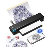 Phomemo M08F Stampante Per Tatuaggi con 10 Carte di Trasferimento, Stampante Stencil Tattoo Compatibile Con il Telefono