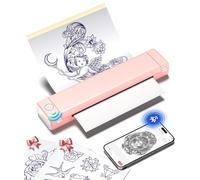 Phomemo M08F Stampante Per Tatuaggi, Stampante Termica Tattoo con 10 Carte di Trasferimento, Stampante Stencil Tattoo Compatibile Con il Telefono, Tablet e PC per Artisti e Principianti, Rosa