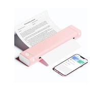 Phomemo M08F Stampante Portatile A4 Termica Bluetooth, Rosa Bianca