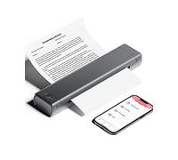Phomemo M08F Stampante Portatile, Stampante Termica A4 Bluetooth Stampante Supporta Carta Termica A4, Stampante da Viaggio Senza Fili, Compatibile Con Android e iOS per Viaggiare