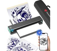 Phomemo M08F Stampante Stencil Tattoo Stampante Termica Tattoo per Tatuaggi, Per Tatuatori, principianti, Compatibile con Telefono e PC con 10 Fogli di Carta da Stampante Tattoo + Custodia
