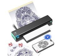 Phomemo M08F Stampante Stencil Tattoo - Stampante Termica Tattoo Tatuaggi Bluetooth Compatibile Con Smartphone,PC con 10 Fogli di Carta da Stampante Tattoo