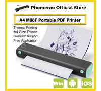 Phomemo M08F Stampante termica wireless A4 Bluetooth, etichettatrice portatile per spedizione in ufficio domestico, PC Android iOS compatibile