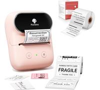 Phomemo M108 Etichettatrice con 2 rotoli di etichette, stampante termica portatile Bluetooth per etichette adesive, per uso in ufficio, codici a barre, piccole imprese, negozi