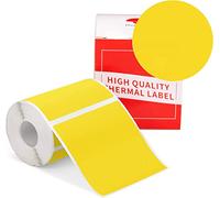 Phomemo M110 Etichetta rotonda,Giallo Chiaro etichetta autoadesiva rotonda,50x50mm(1,96"x1,96"),per Phomemo M110 M120 M220 M221 M108 M102 M100 M150 M250 M260 Etichettatrice,140 etichette/rotolo