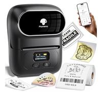 Phomemo M110 Etichettatrice Portatile, Bluetooth Etichettatrice Etichette Adesive,Stampante Etichette Adesive termica Ideale per Codici a barre, Cucina, negozi, Compatibile con Android iOS, Nero
