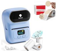 Phomemo M110 Etichettatrice Scatola regalo con 4 rotoli di etichette, stampante termica portatile Bluetooth per etichette adesive, per uso in ufficio, codici a barre, piccole imprese, negozi