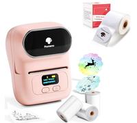 Phomemo M110 Etichettatrice Scatola regalo con 4 rotoli di etichette, stampante termica portatile Bluetooth per etichette adesive, per uso in ufficio, codici a barre, piccole imprese, negozi