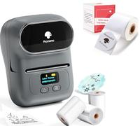 Phomemo M110 Etichettatrice Scatola regalo con 4 rotoli di etichette, stampante termica portatile Bluetooth per etichette adesive, per uso in ufficio, codici a barre, piccole imprese, negozi