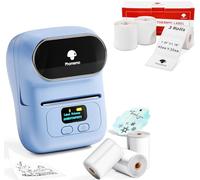 Phomemo M110 Etichettatrice Scatola regalo con 4 rotoli di etichette, stampante termica portatile Bluetooth per etichette adesive, per uso in ufficio, codici a barre, piccole imprese, negozi