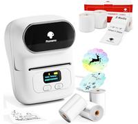 Phomemo M110 Etichettatrice Scatola regalo con 4 rotoli di etichette, stampante termica portatile Bluetooth per etichette adesive, per uso in ufficio, codici a barre, piccole imprese, negozi