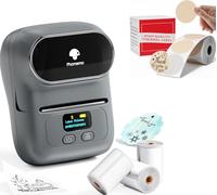 Phomemo M110 Etichettatrice Scatola regalo con 4 rotoli di etichette, stampante termica portatile Bluetooth per etichette adesive, per uso in ufficio, codici a barre, piccole imprese, negozi