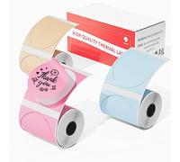Phomemo M110 M120 M200 M220 M221 produttore di etichette, etichetta circolare tonda - etichette per stampante termica per prezzo, nome, indirizzo, logo, codice a barre, 50 mm x 50 mm, 3 rotoli