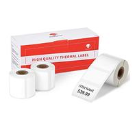 Phomemo M110/M120 Papier 3 Rollen mit 1.18"x0.79" (30x20mm) selbstklebenden Thermodirekt-Etiketten, Thermo-Etikettenpapier für Phomemo M110/M120/M220/M200 Etikettierer, für Barcode, Adresse, Preis