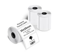 Phomemo M110/M200/M220/M221/M120 Etichette autoadesive, 1,18" x 0,78" (30x20mm), carta termica per stampanti di etichette Phomemo M110/M200/M220/M221/M120, 320 etichette per rotolo (3 rotoli)