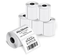 Phomemo M110/M200/M220/M221/M120 Etichette autoadesive, 1,57" x 1,18" (40x30mm), carta termica per stampanti di etichette Phomemo M110/M200/M220/M221/M120, 230 etichette per rotolo (6 rotoli)