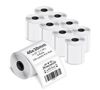 Phomemo M110/M200/M220/M221/M120 Etichette autoadesive, 1,57" x 1,18" (40x30mm), carta termica per stampanti di etichette Phomemo M110/M200/M220/M221/M120, 230 etichette per rotolo (9 rotoli)