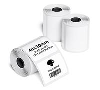 Phomemo M110/M200/M220/M221/M120 Etichette autoadesive, 1,57" x 1,18" (40x30mm), carta termica per stampanti di etichette Phomemo M110/M200/M220/M221/M120, 230 etichette per rotolo (3 rotoli)