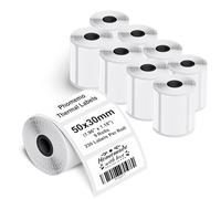 Phomemo M110/M200/M220/M221/M120 Etichette autoadesive, 1,96" x 1,18" (50x30mm), carta termica per stampanti di etichette Phomemo M110/M200/M220/M221/M120, 230 etichette per rotolo (9 rotoli)