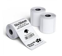 Phomemo M110/M200/M220/M221/M120 Etichette autoadesive, 1,96" x 1,18" (50x30mm), carta termica per stampanti di etichette Phomemo M110/M200/M220/M221/M120, 230 etichette per rotolo (3 rotoli)